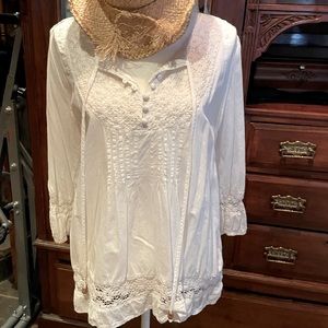 White cotton blouse by SOL. Size L